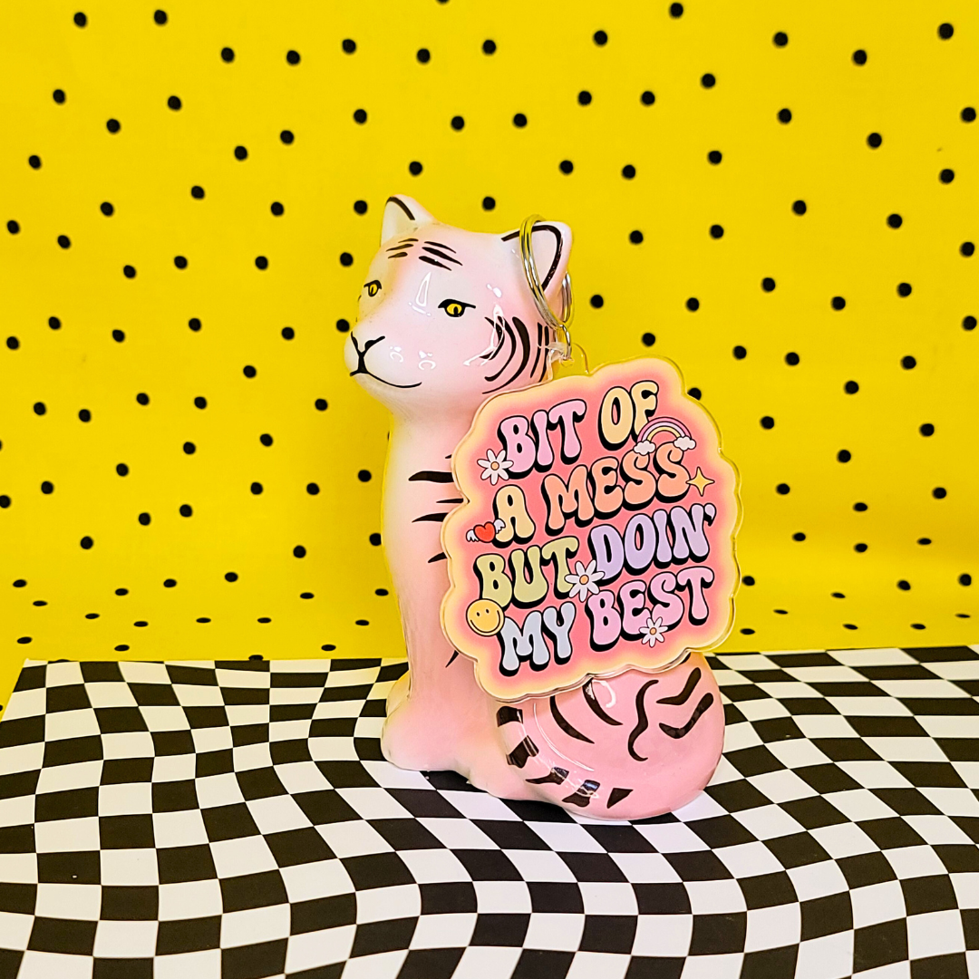 A BIT OF A MESS KEYCHAIN