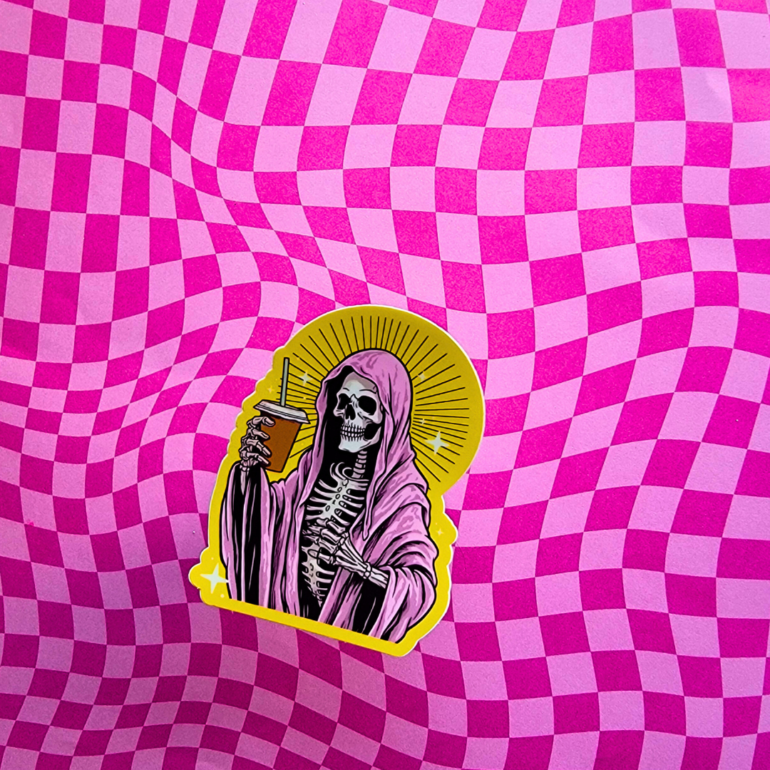ICED COFFEE OR DEATH STICKER
