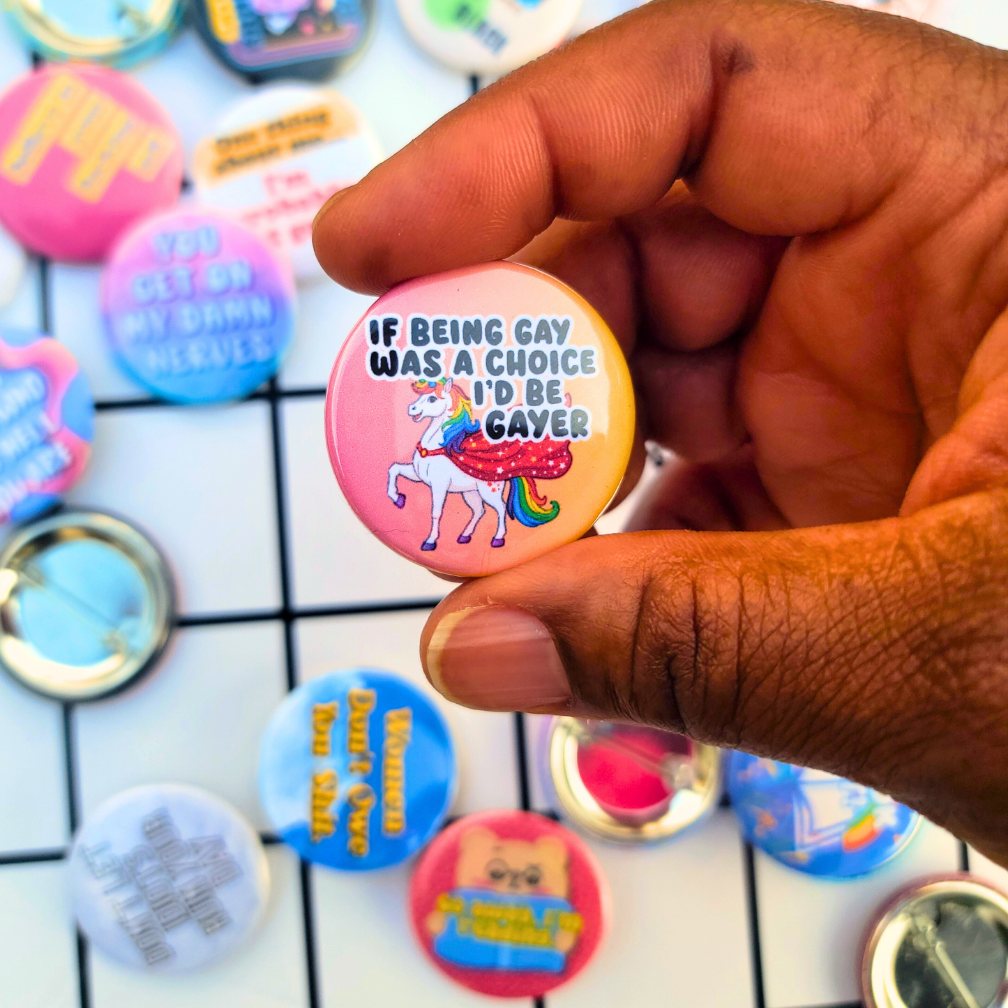 IF BEING GAY WAS A CHOICE BUTTON