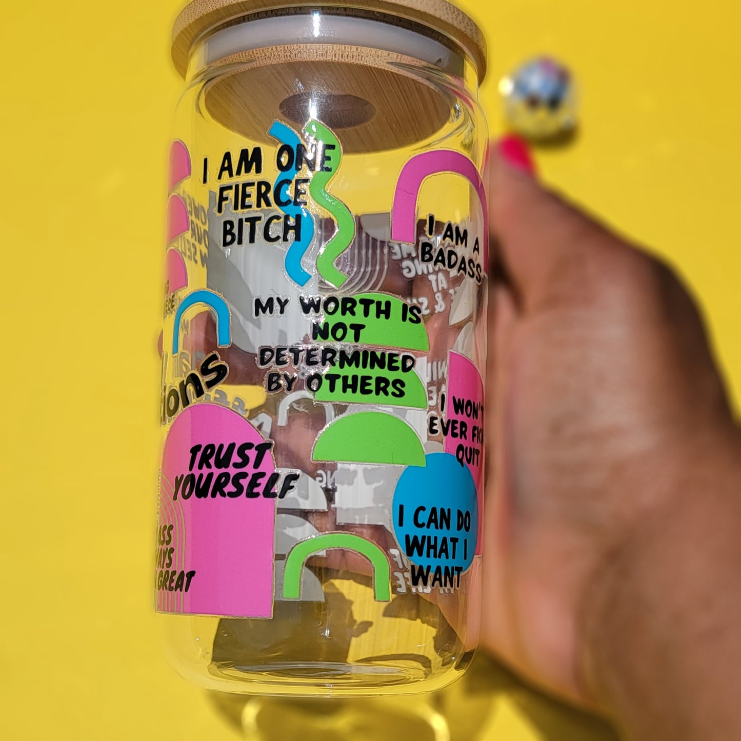 DAILY AFFIRMATIONS (WITH A TWIST) CLEAR GLASS