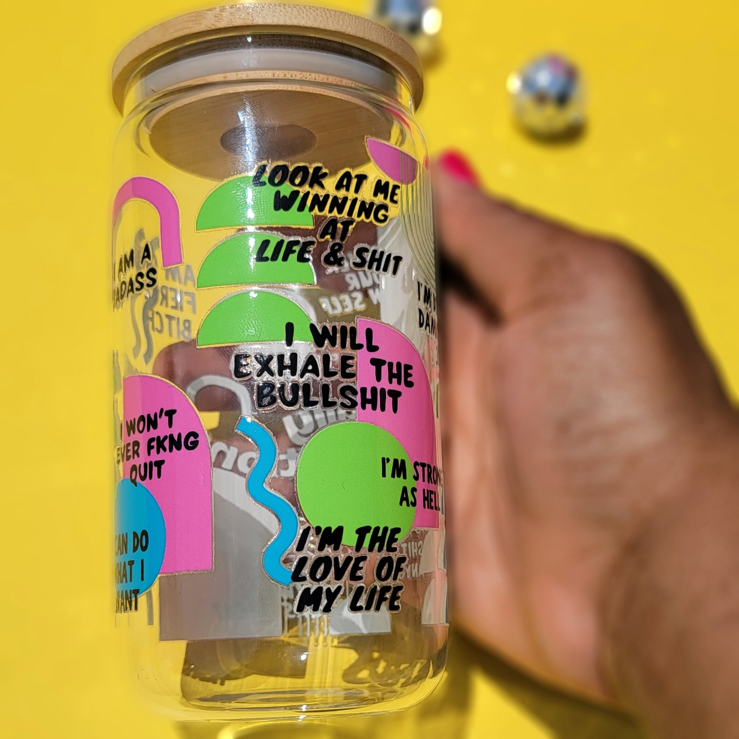 DAILY AFFIRMATIONS (WITH A TWIST) CLEAR GLASS