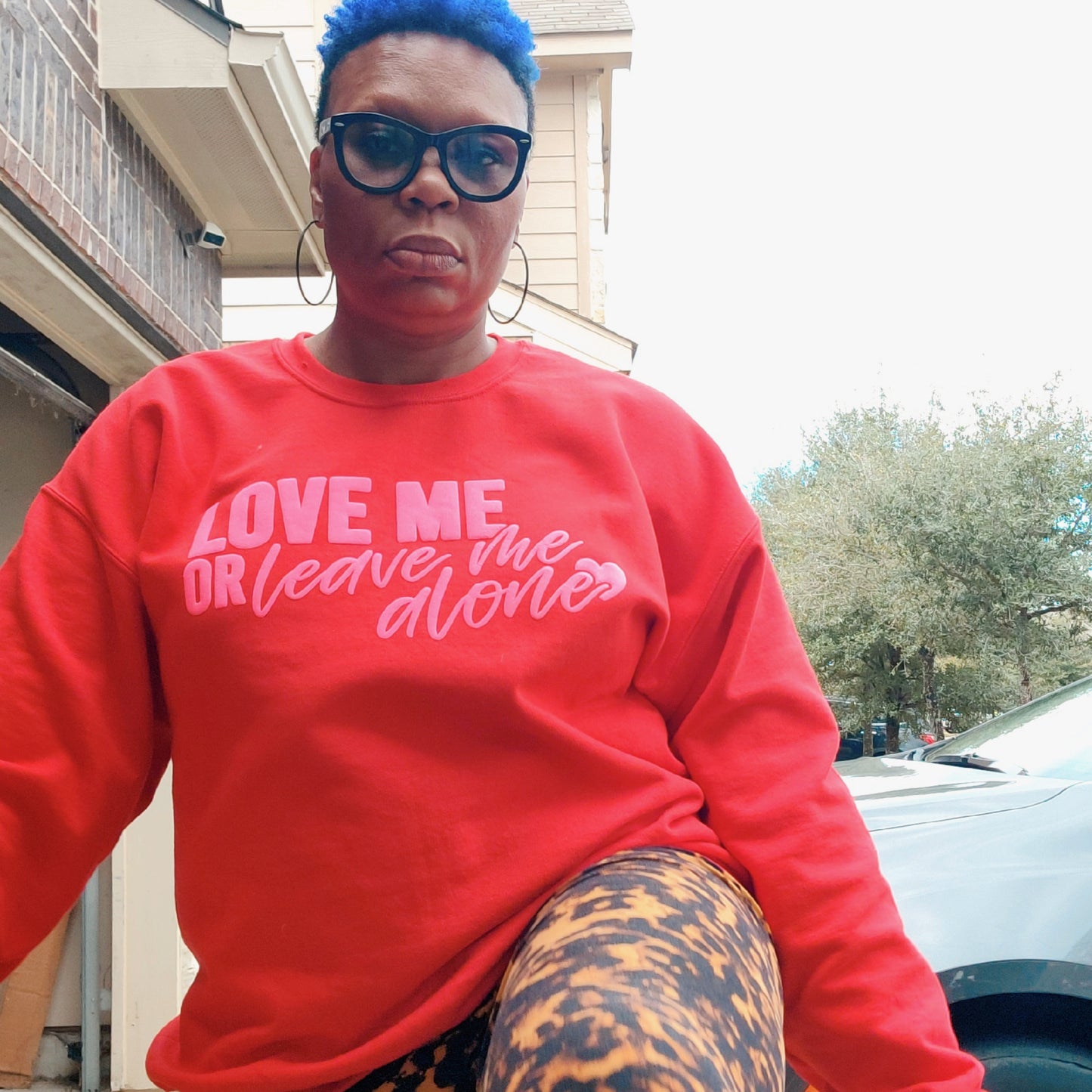 LOVE ME OR LEAVE ME CREWNECK SWEATSHIRT