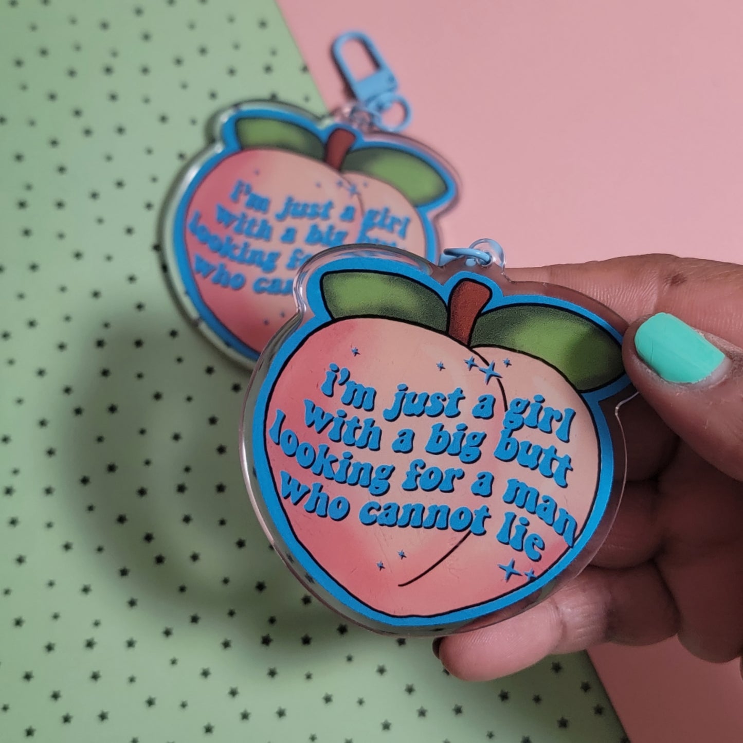 JUST A GIRL KEYCHAIN