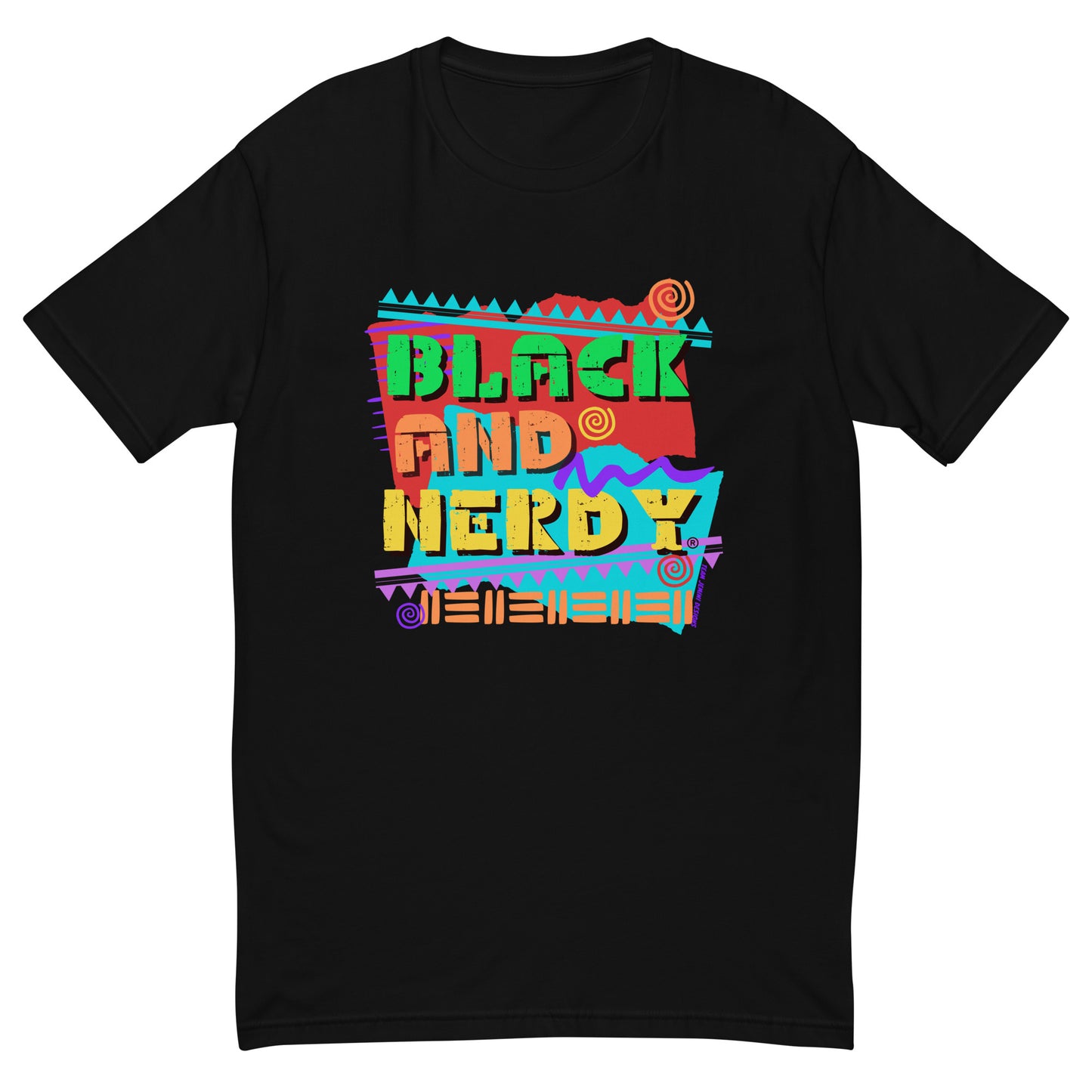 BLACK AND NERDY MULTI - COLORED T-SHIRT