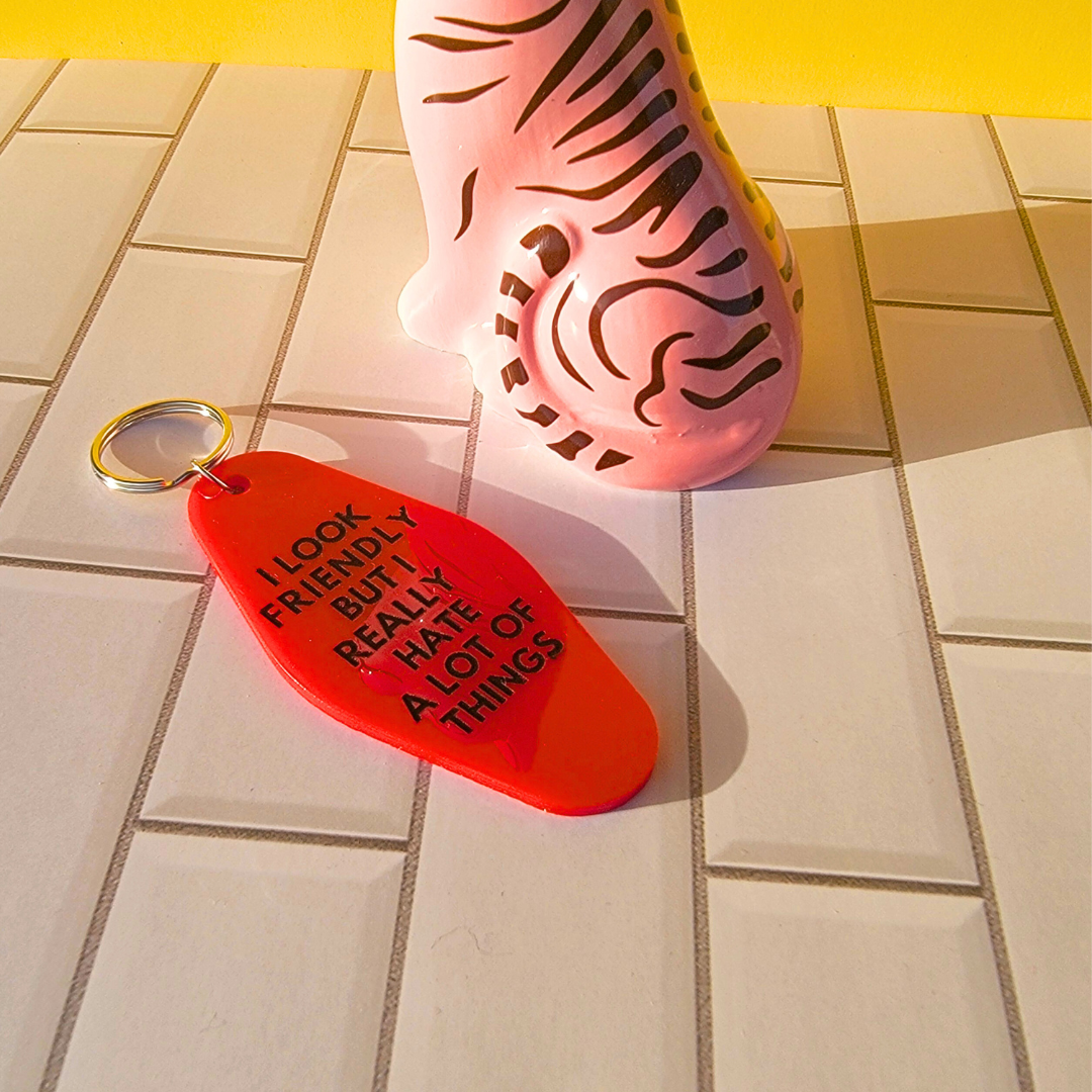 I LOOK FRIENDLY KEYCHAIN