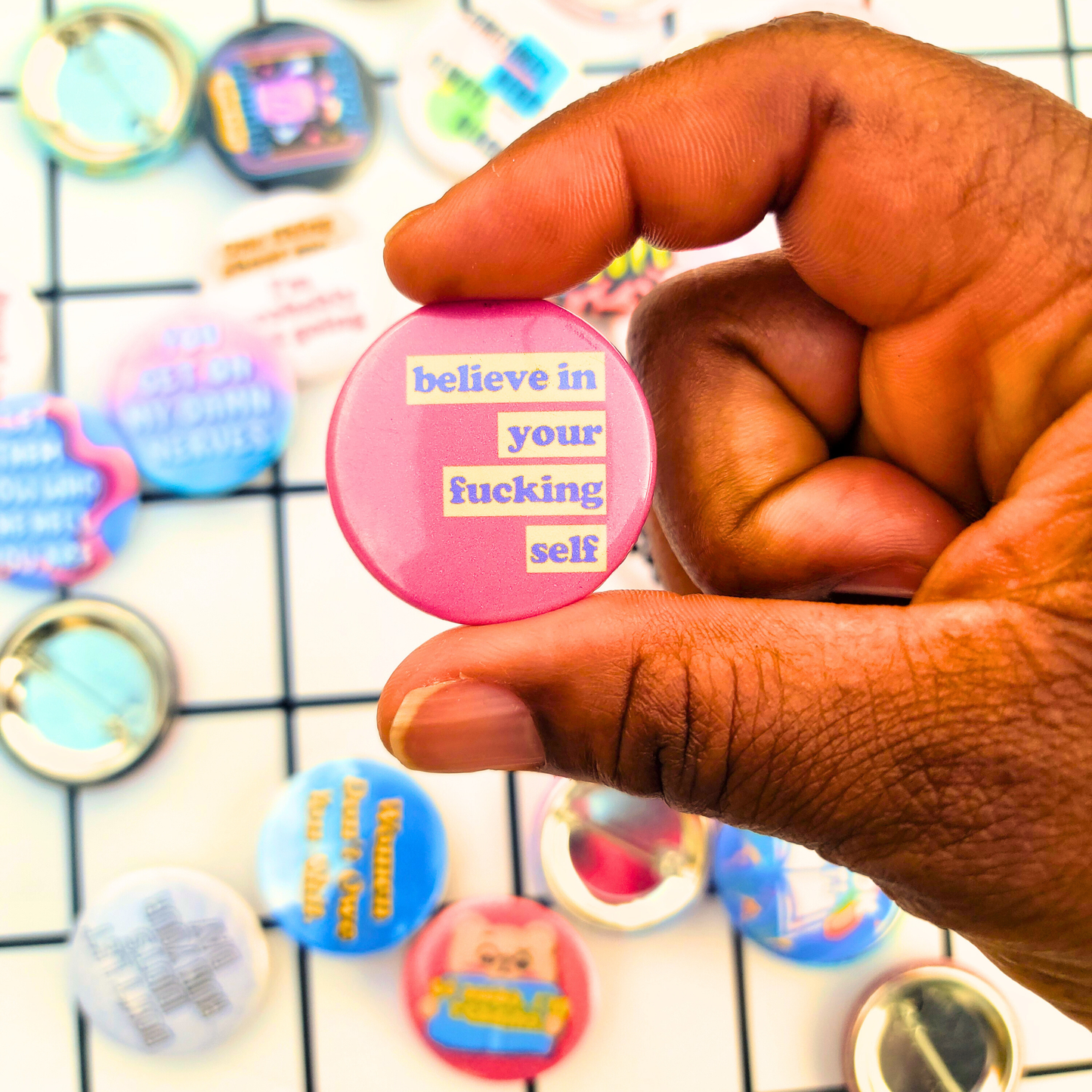 BELIEVE IN YOURSELF BUTTON