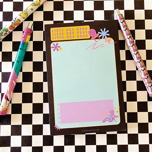LISTS ARE GOOD NOTEPAD