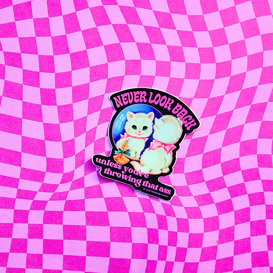 NEVER LOOK BACK STICKER