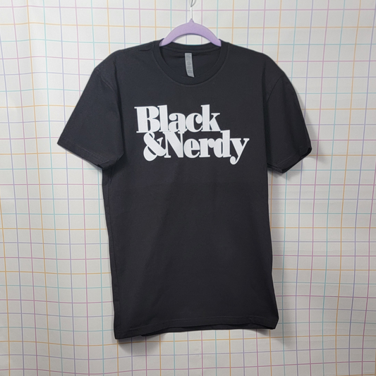 BLACK & NERDY CLASSIC T-SHIRT (BLACK & WHITE VERSION)