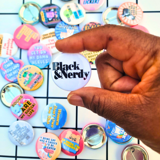 BLACK AND NERDY OG BUTTON