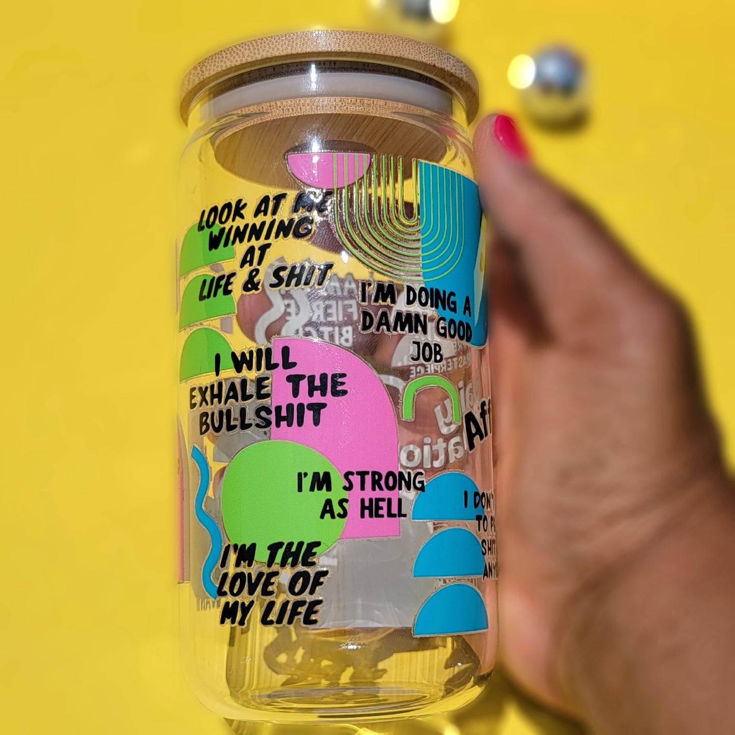 DAILY AFFIRMATIONS (WITH A TWIST) CLEAR GLASS