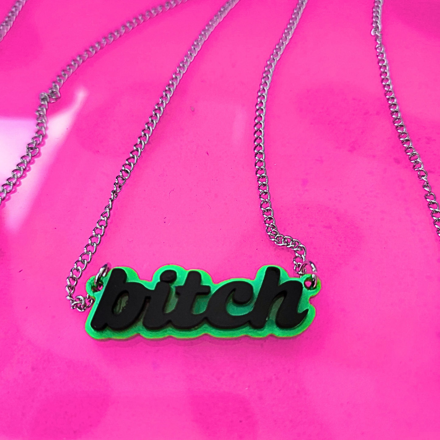 ONE WORD ACRYLIC NECKLACE