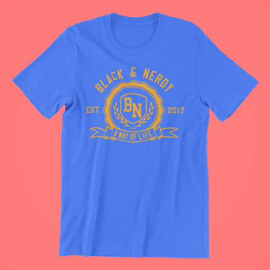 BLACK & NERDY UNIVERSITY T-SHIRT