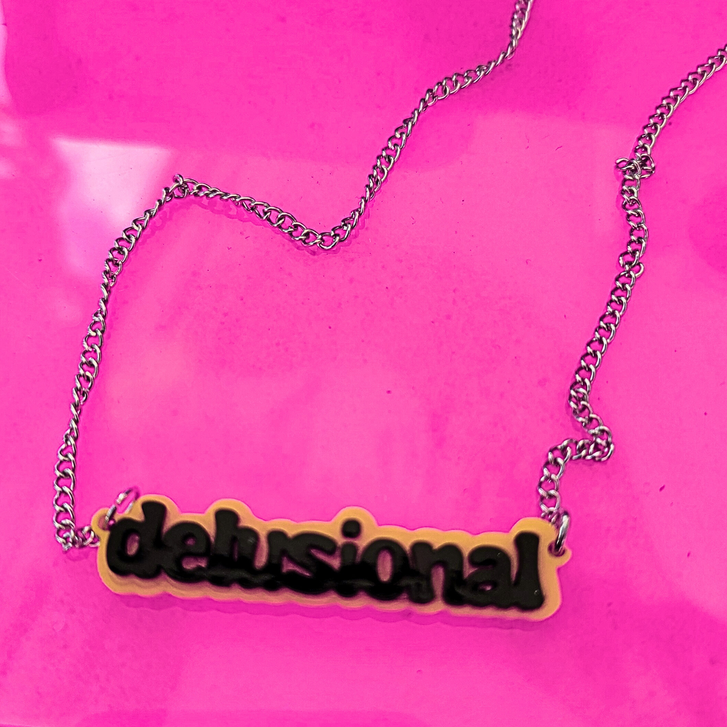 ONE WORD ACRYLIC NECKLACE