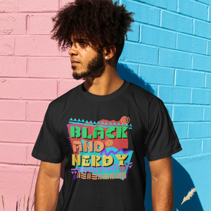 BLACK & NERDY MULTI-COLORED T-SHIRT