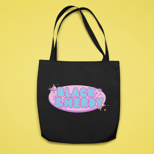 BLACK & NERDY PASTEL TOTE