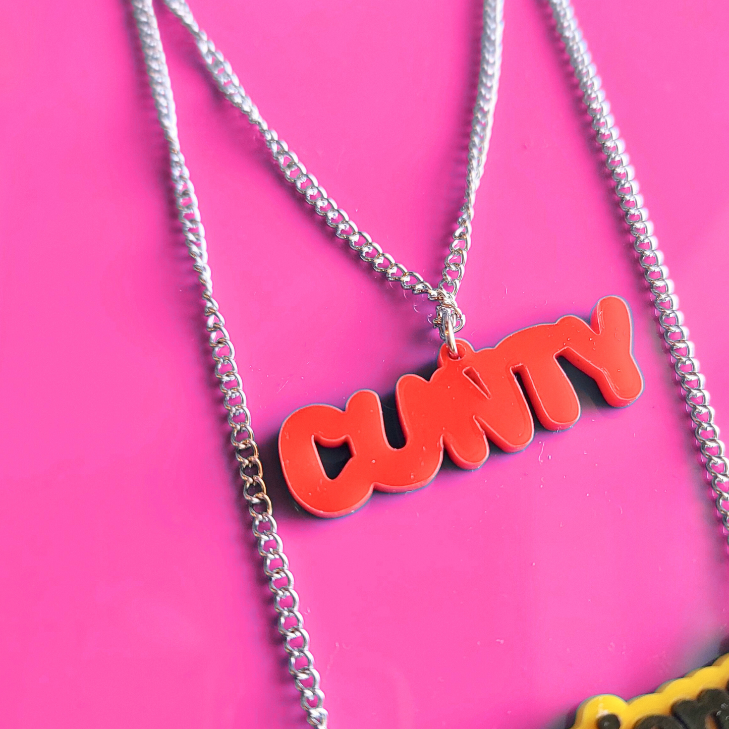 ONE WORD ACRYLIC NECKLACE