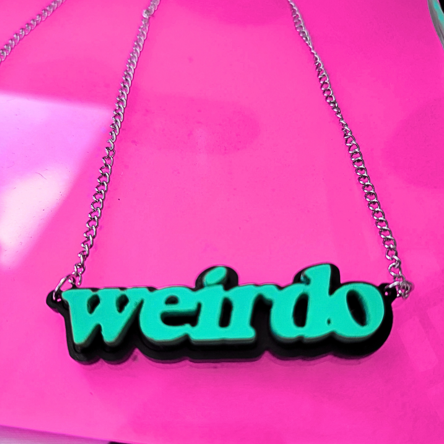 ONE WORD ACRYLIC NECKLACE