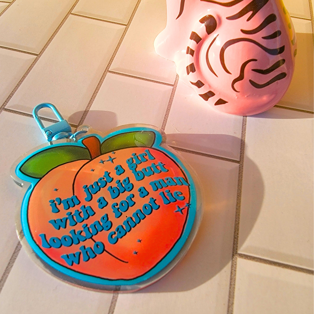 JUST A GIRL KEYCHAIN