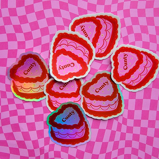 C*NTY CAKE STICKER