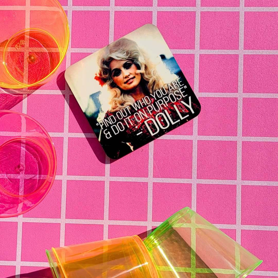 PURPLE ONE ABSTRACT POP CULTURE COASTER