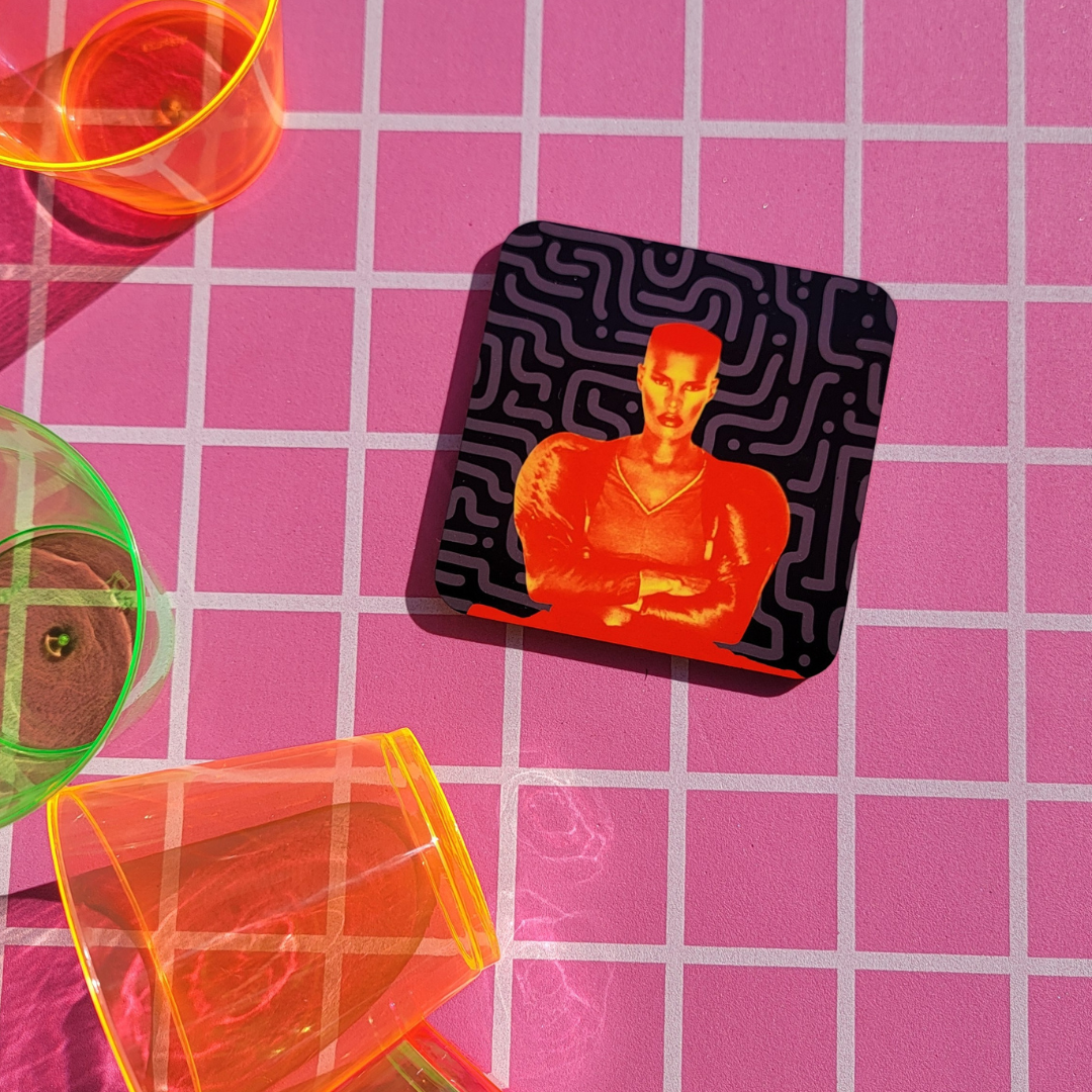 PURPLE ONE ABSTRACT POP CULTURE COASTER