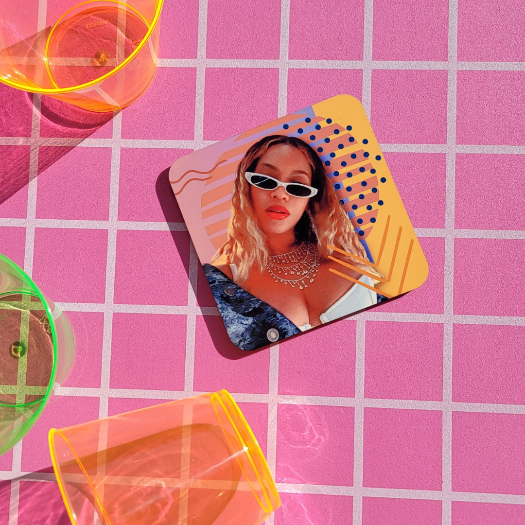 SADE IN DENIM POP CULTURE COASTER