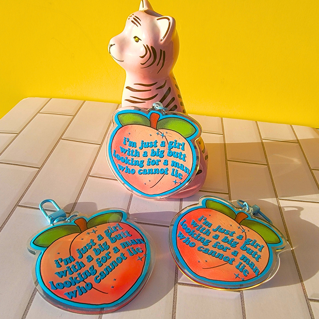 JUST A GIRL KEYCHAIN