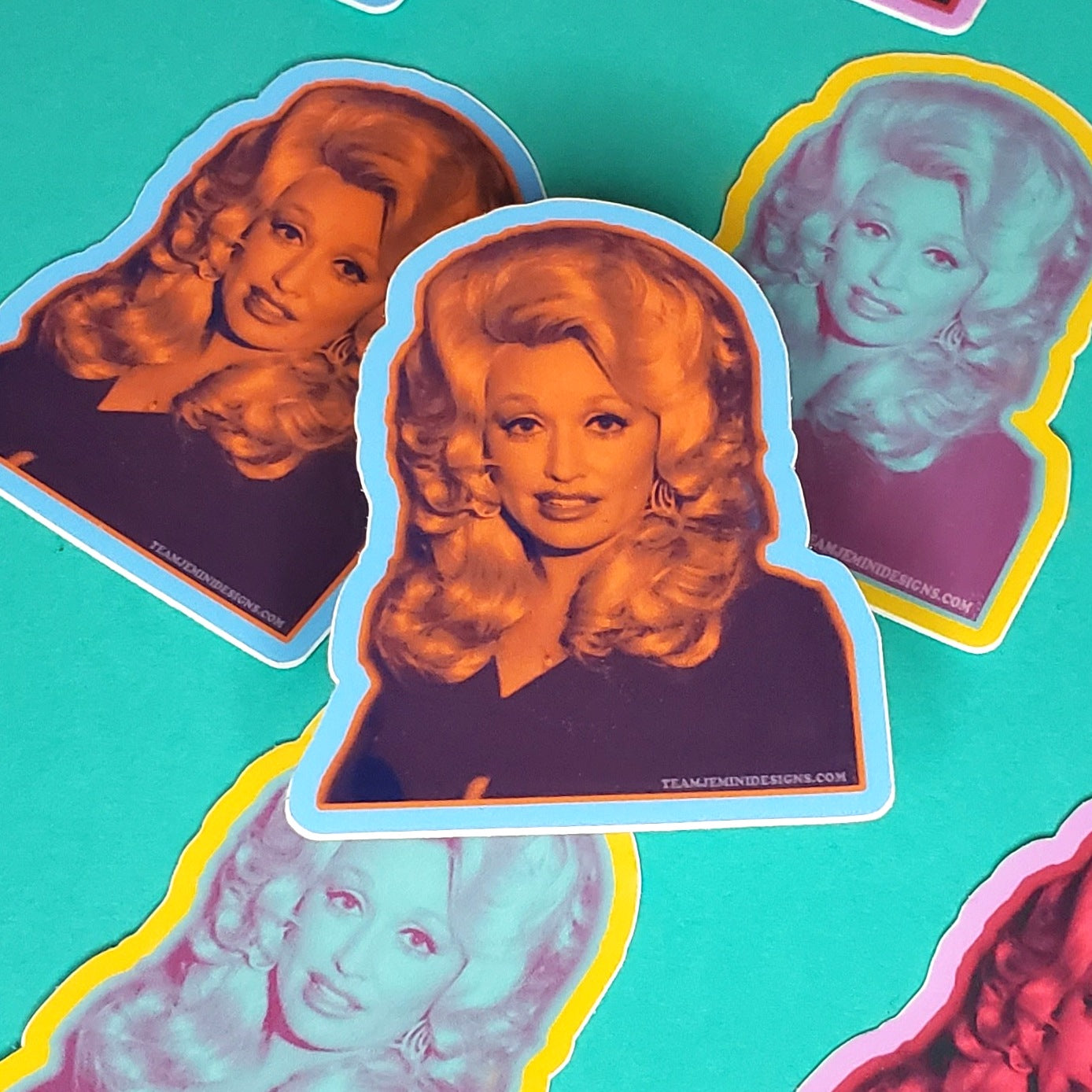 MULTI-COLORED DOLLY STICKERS
