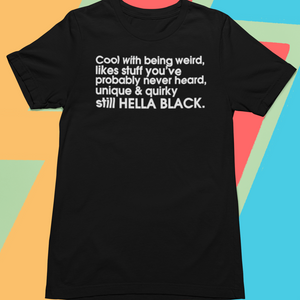 HELLA BLACK QUIRKY T-SHIRT